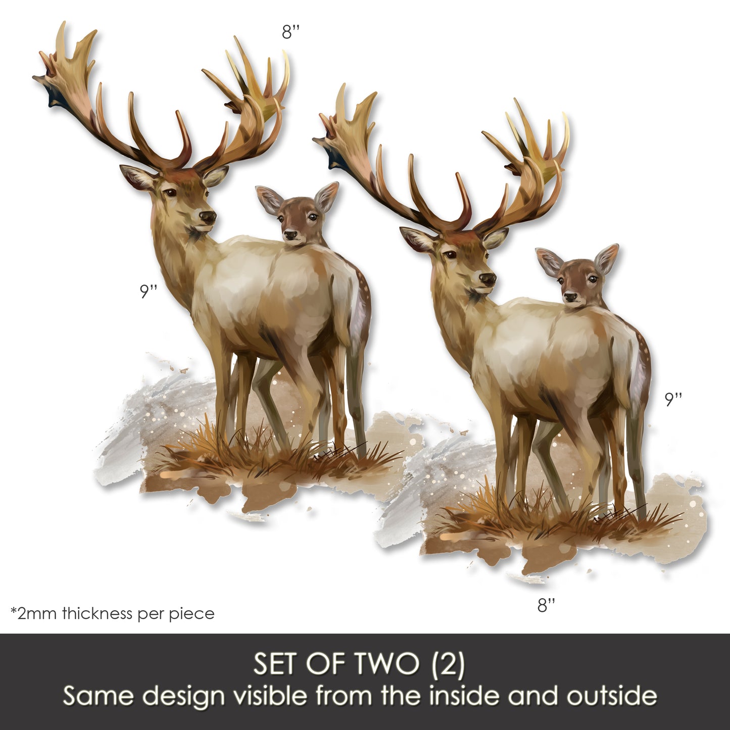 Decorations for Screen Windows & Doors (Set of 2) - (Small) Deer