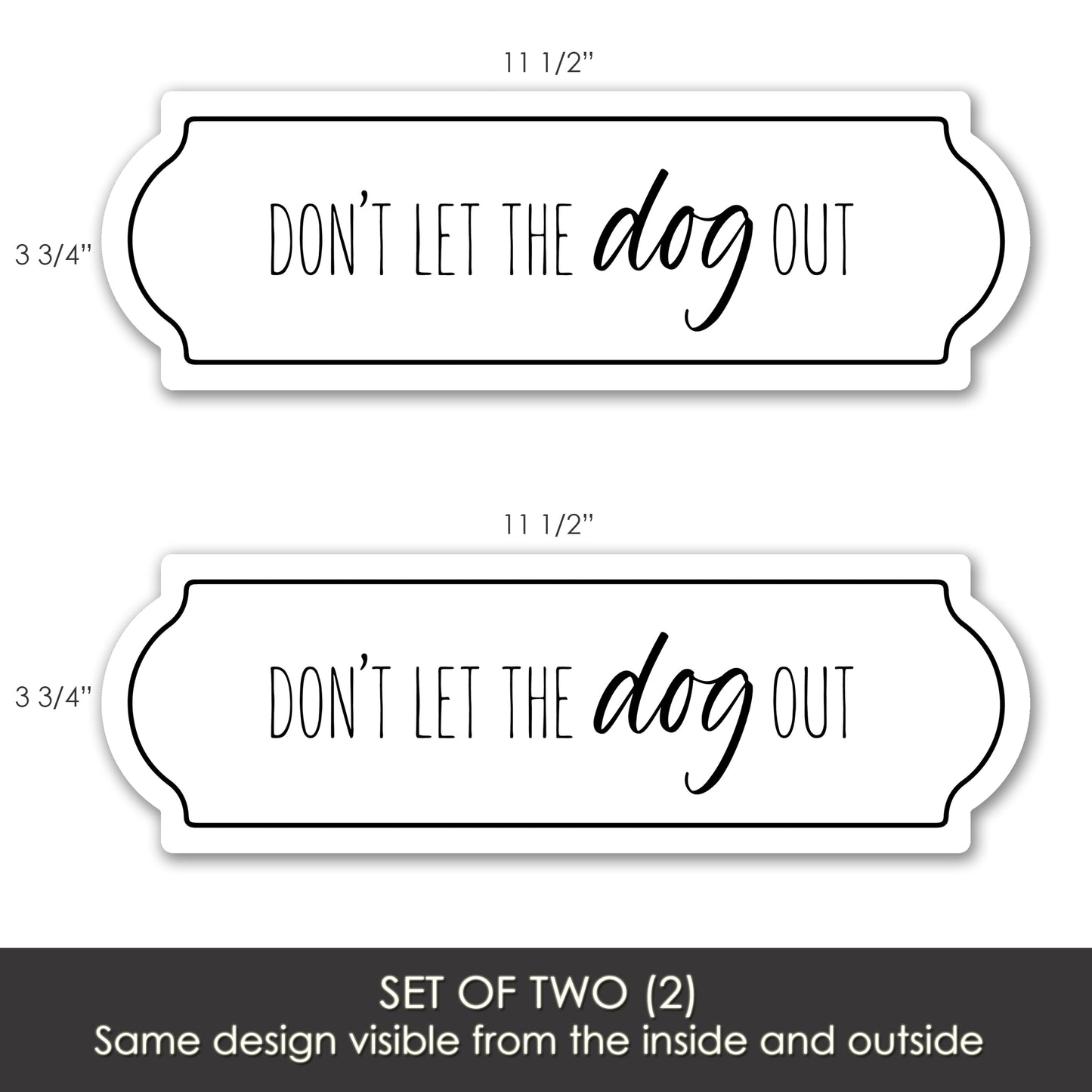 Decorations for Screen Windows & Doors (Set of 2) - Dog Out