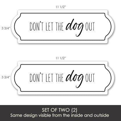 Decorations for Screen Windows & Doors (Set of 2) - Dog Out