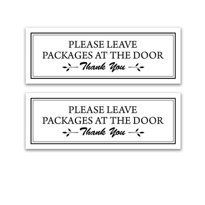 Decorations for Screen Windows & Doors (Set of 2) - (Small) Packages at Door White