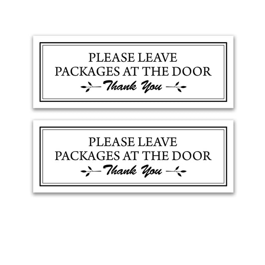 Decorations for Screen Windows & Doors (Set of 2) - (Small) Packages at Door White