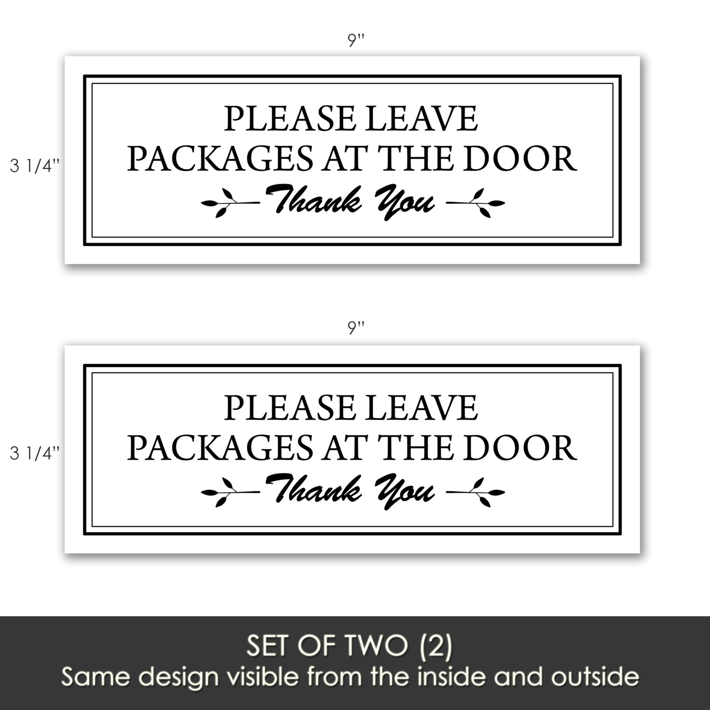 Decorations for Screen Windows & Doors (Set of 2) - (Small) Packages at Door White