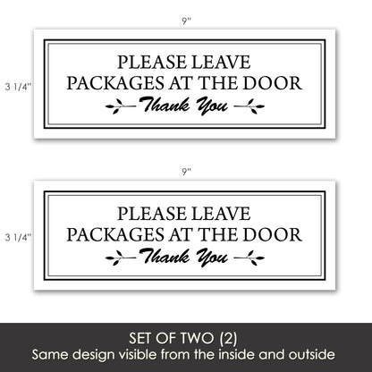 Decorations for Screen Windows & Doors (Set of 2) - (Small) Packages at Door White