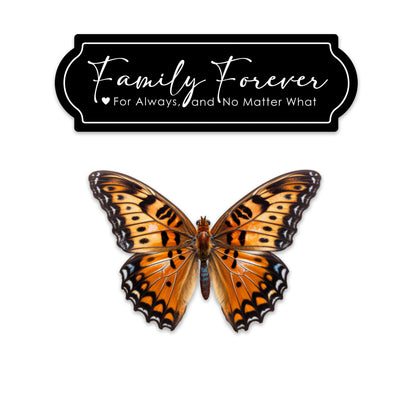 Decorations for Screen Windows & Doors (Set of 4) - Forever Family + Orange Butterfly