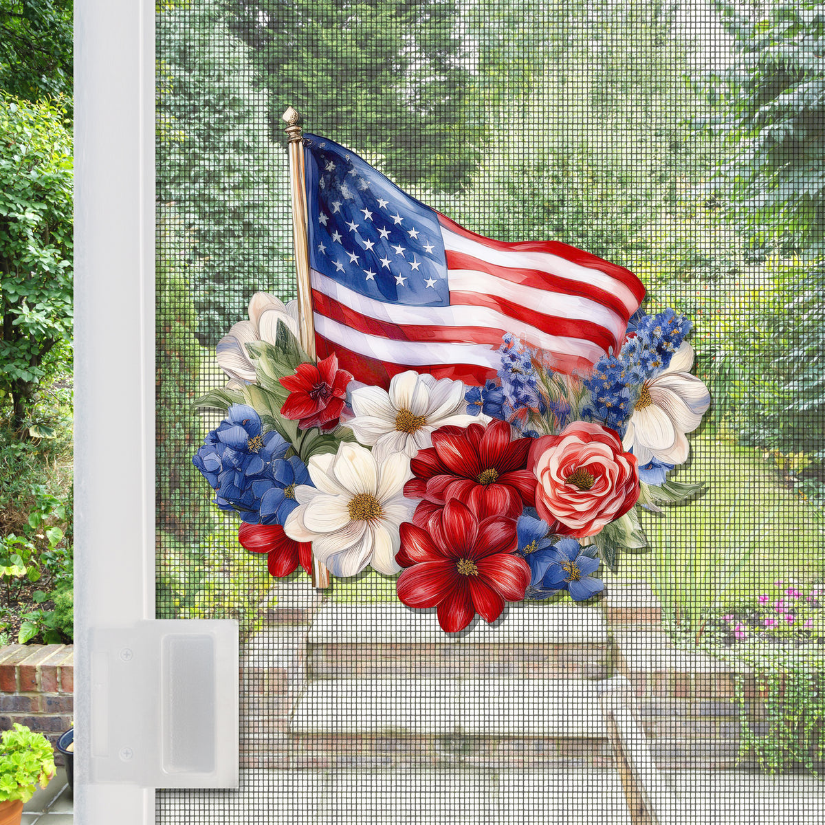 Flexible Screen Door Magnets (Not for Retractable/Glass) - Flag Bouquet