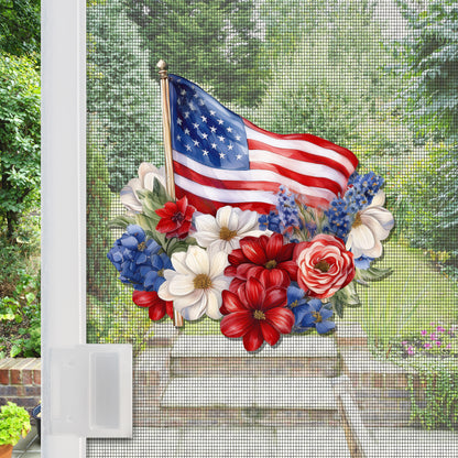 Flexible Screen Door Magnets (Not for Retractable/Glass) - Flag Bouquet