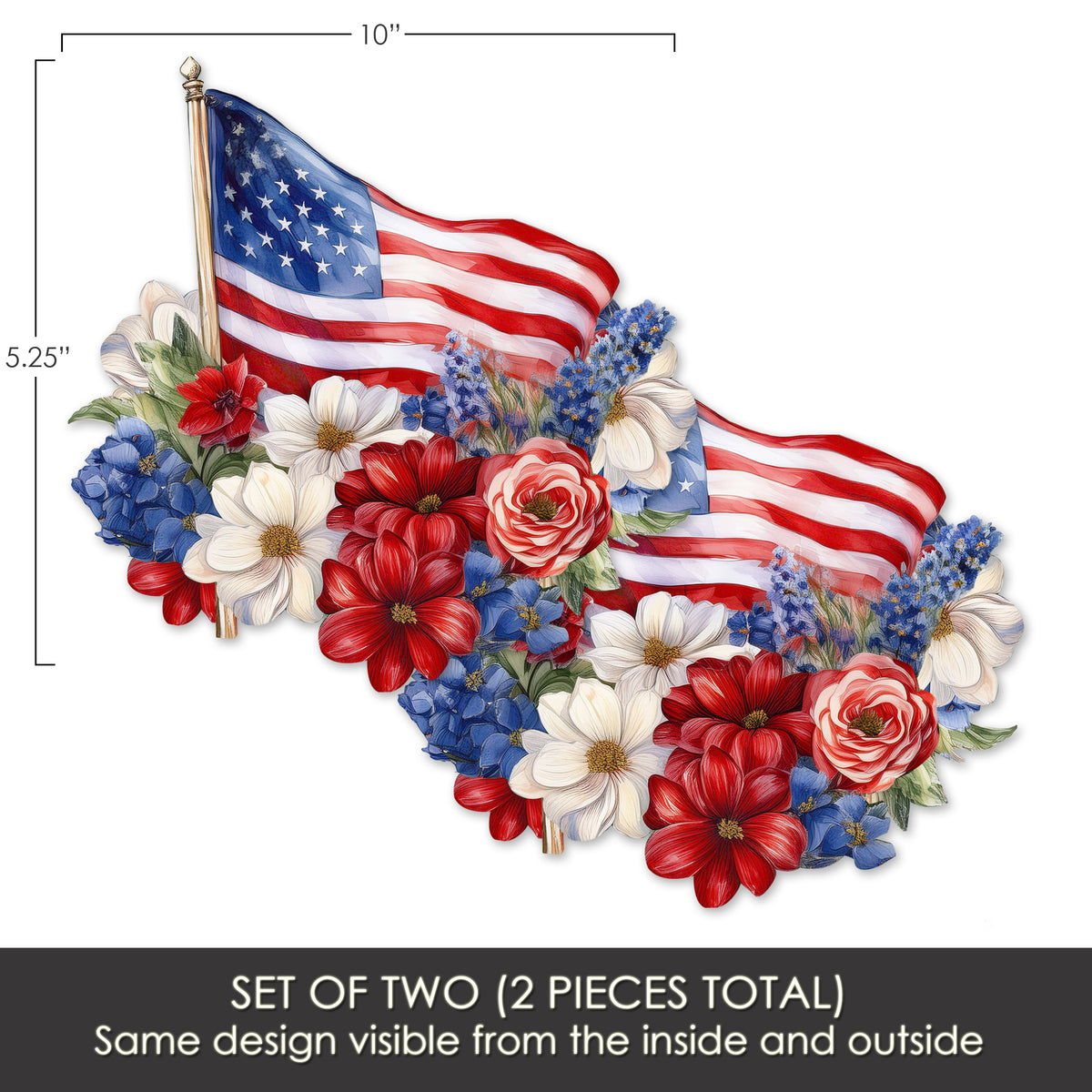 Flexible Screen Door Magnets (Not for Retractable/Glass) - Flag Bouquet
