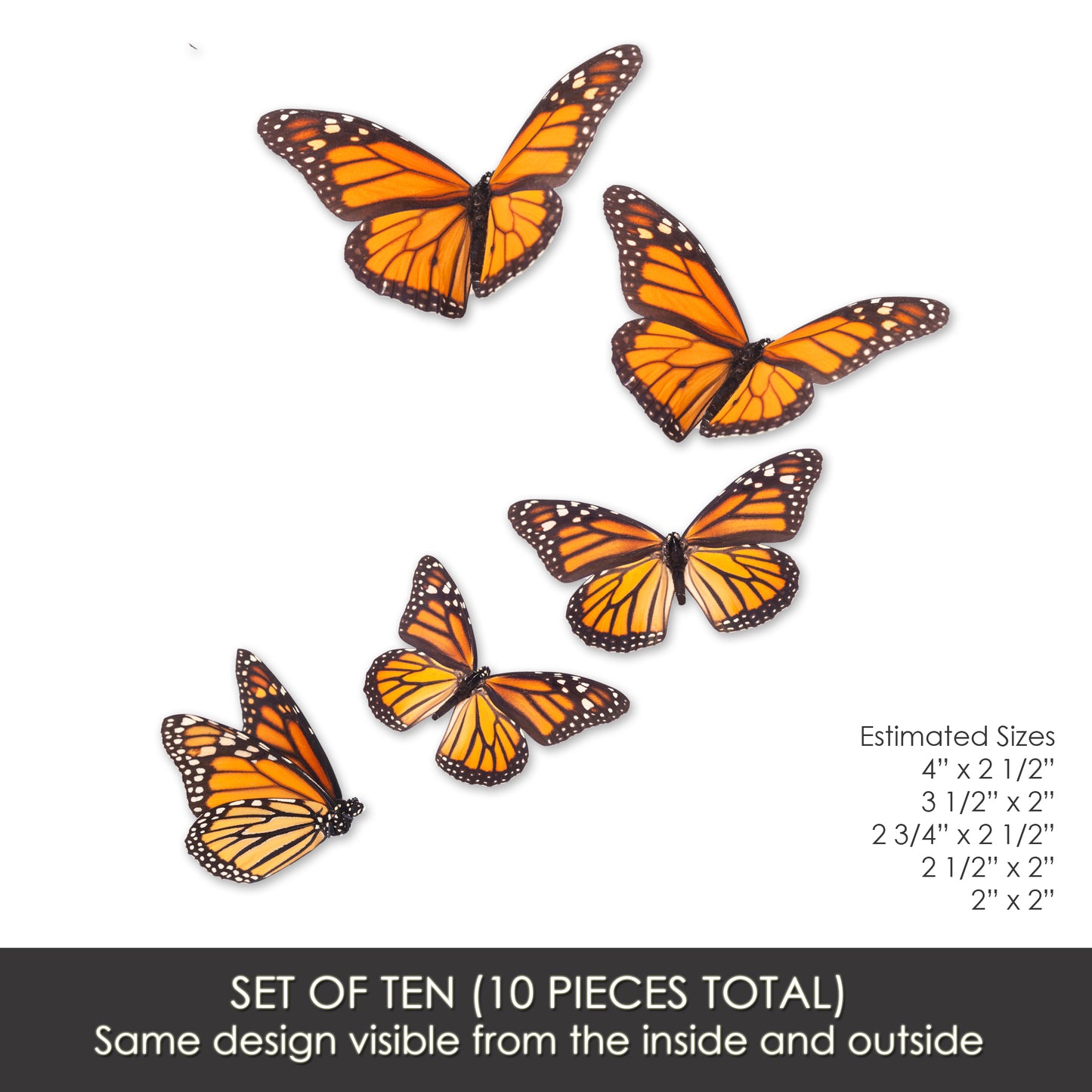 Flexible Screen Door Magnets (Not for Retractable/Glass) - MINI Butterflies Set