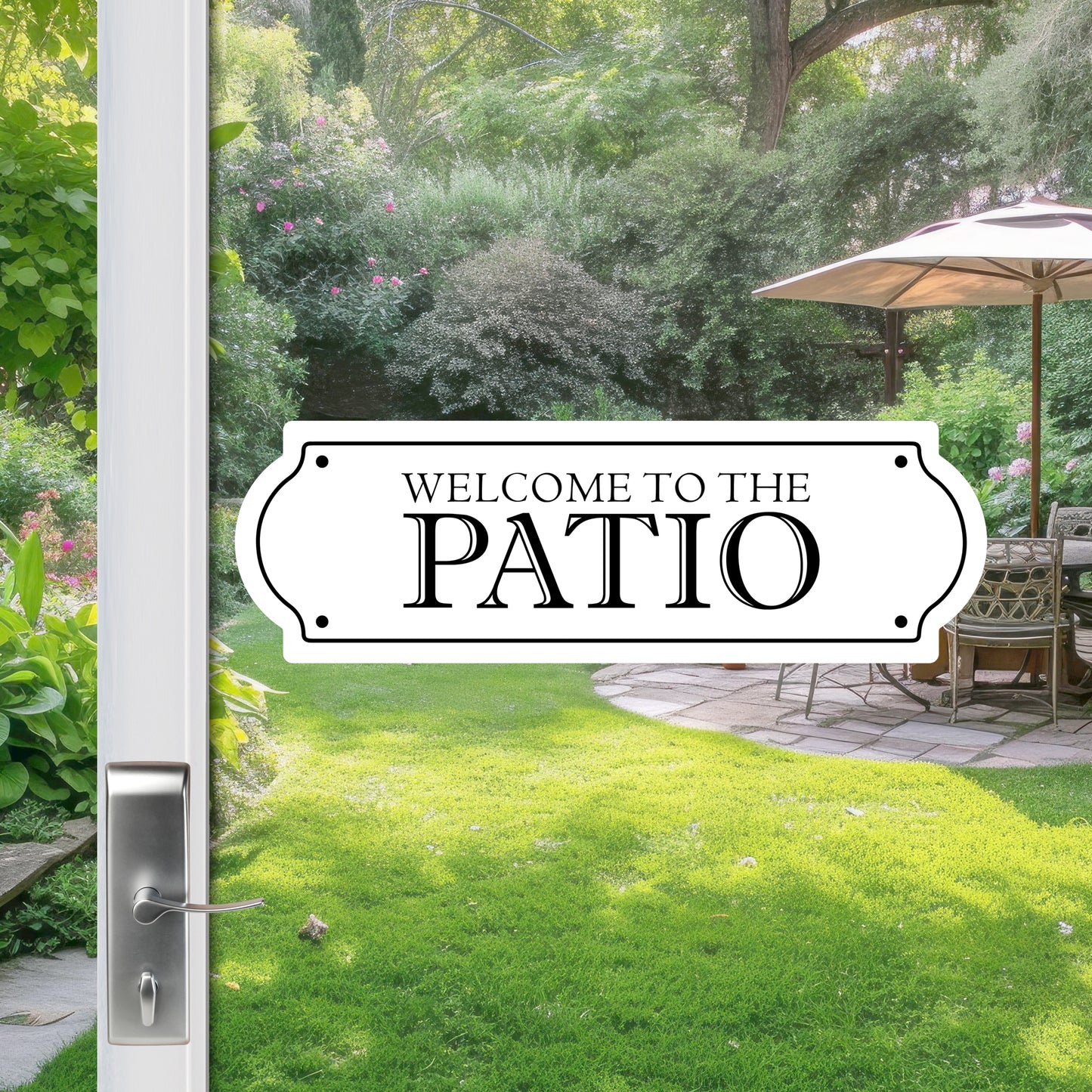 2 Pcs Premium Decals for Glass Doors, Storm Doors, & Windows (Double-Sided) - Patio