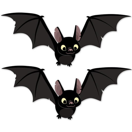 Decorations for Screen Windows & Doors (Set of 2) - (Small) Halloween Bat