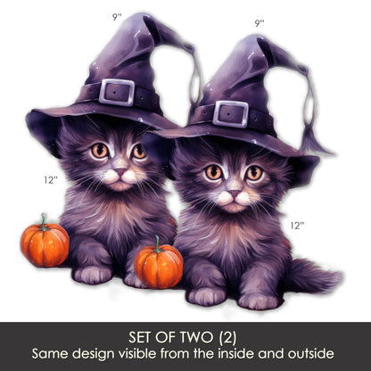 Decorations for Screen Windows & Doors (Set of 2) - Halloween Cat