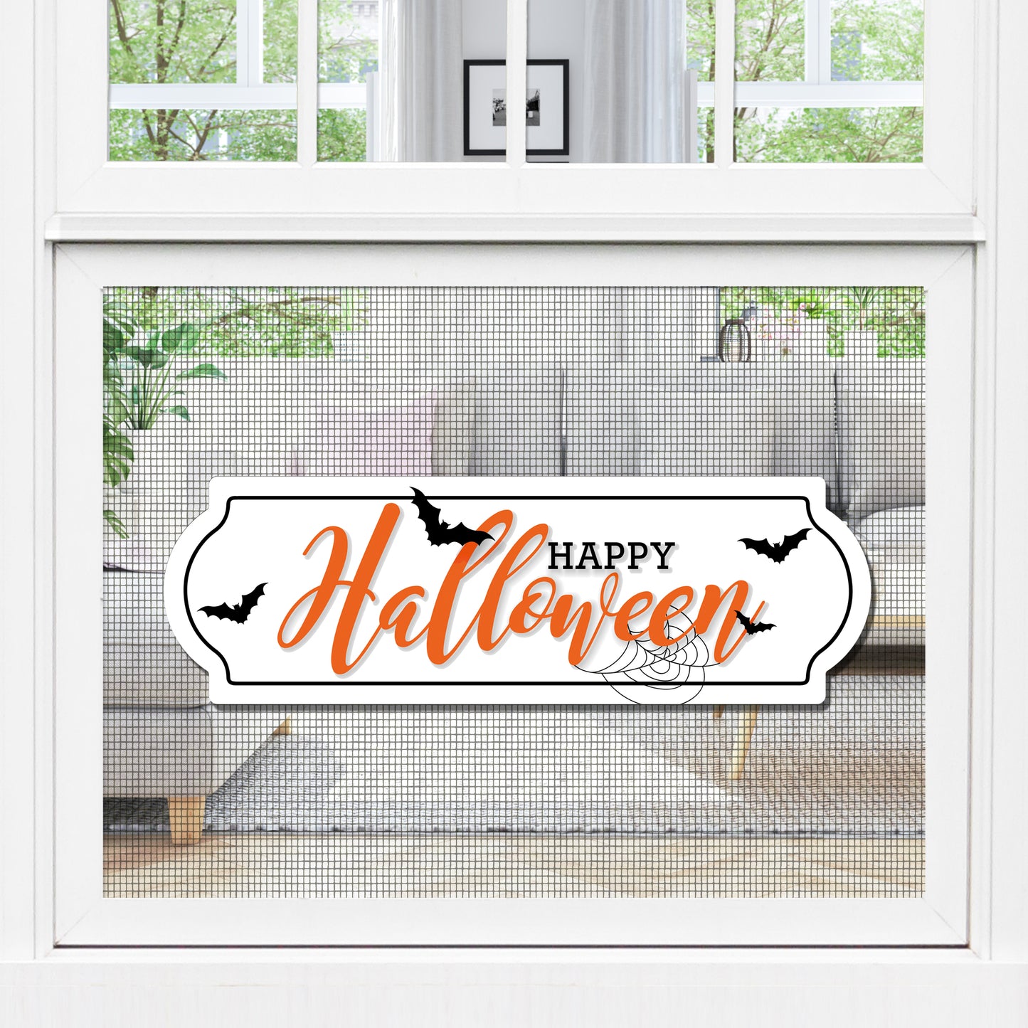 Decorations for Screen Windows & Doors (Set of 2) - Happy Halloween