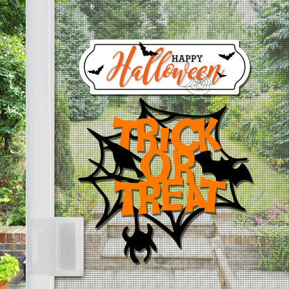 Decorations for Screen Windows & Doors (Set of 4) - Halloween + Trick or Treat