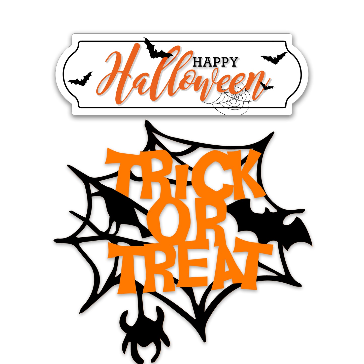 Decorations for Screen Windows & Doors (Set of 4) - Halloween + Trick or Treat