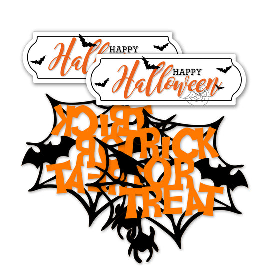 Decorations for Screen Windows & Doors (Set of 4) - Halloween + Trick or Treat