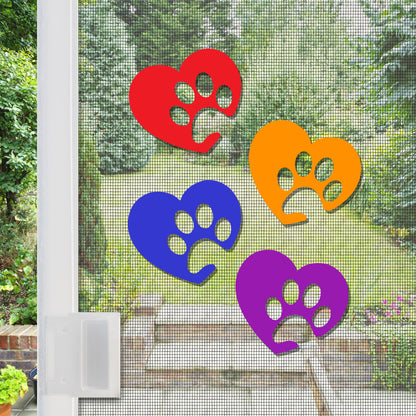 Flexible Screen Door Magnets (Not for Retractable/Glass) - Heart Paws Variety