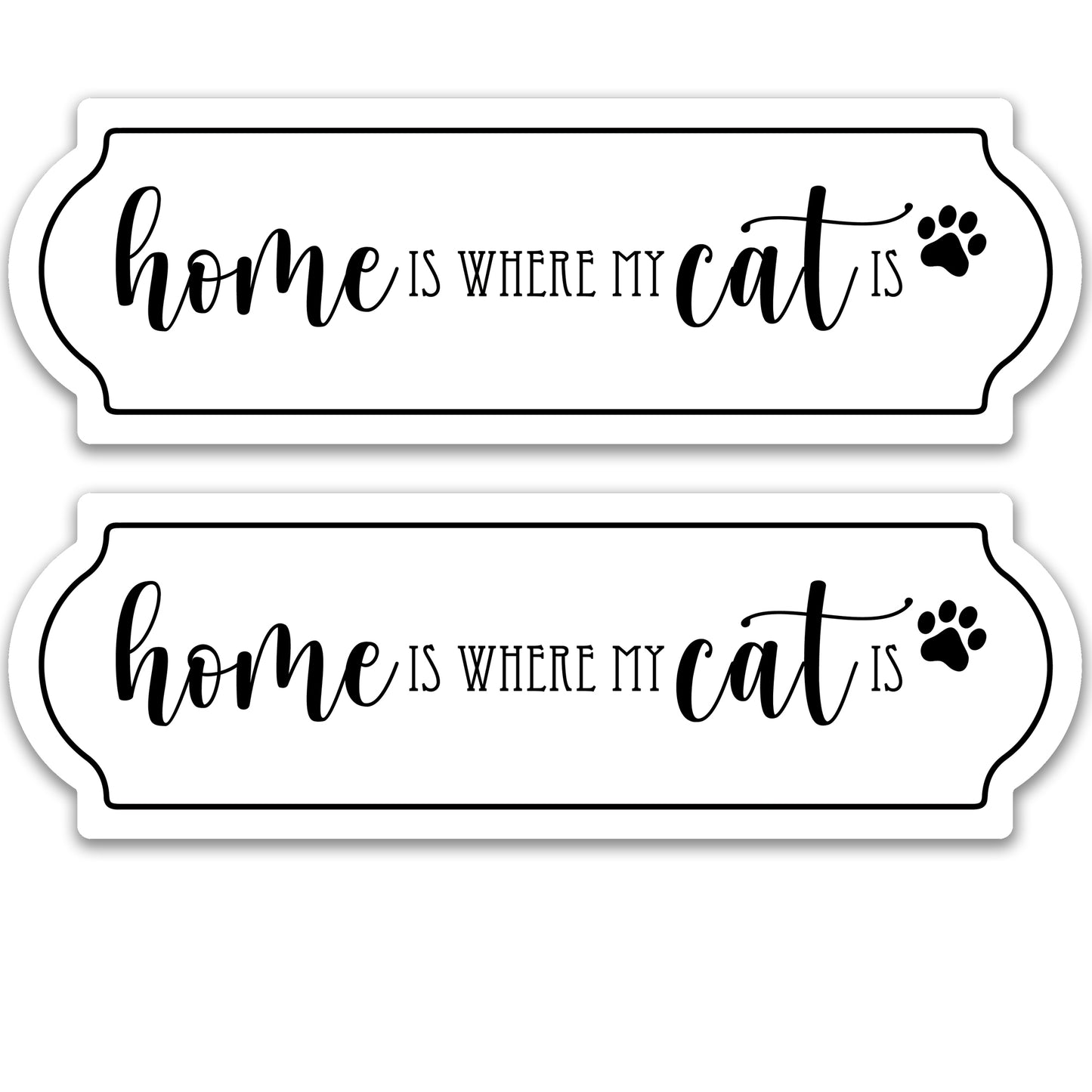 Decorations for Screen Windows & Doors (Set of 2) - Home is Where My Cat Is