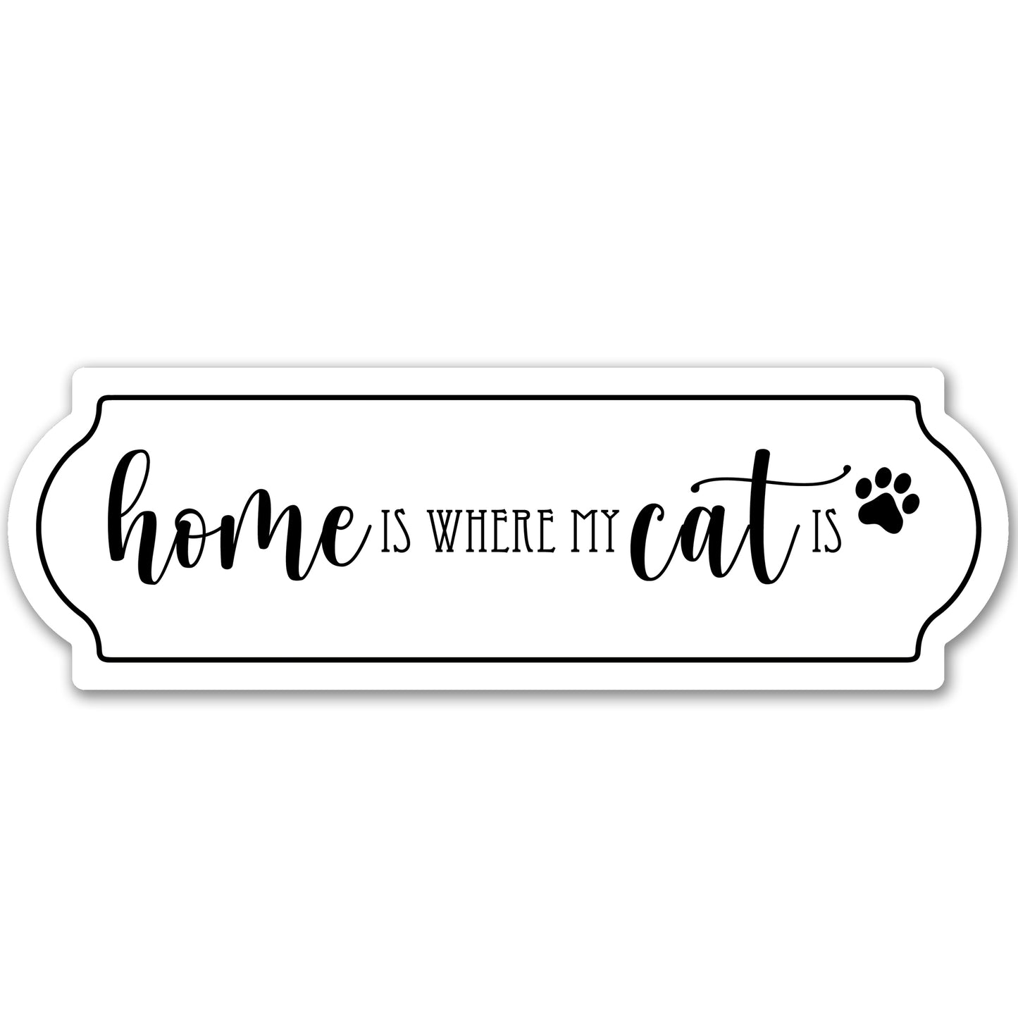 Decorations for Screen Windows & Doors (Set of 2) - Home is Where My Cat Is