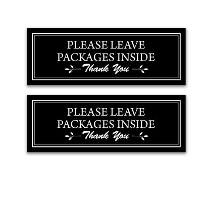 Decorations for Screen Windows & Doors (Set of 2) - (Small) Leave Packages Inside