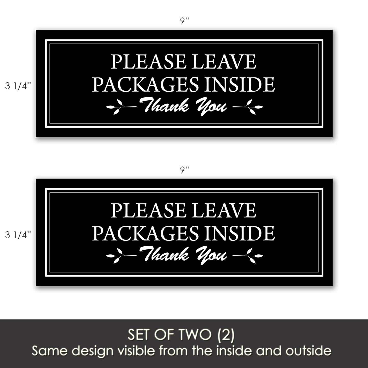 Decorations for Screen Windows & Doors (Set of 2) - (Small) Leave Packages Inside