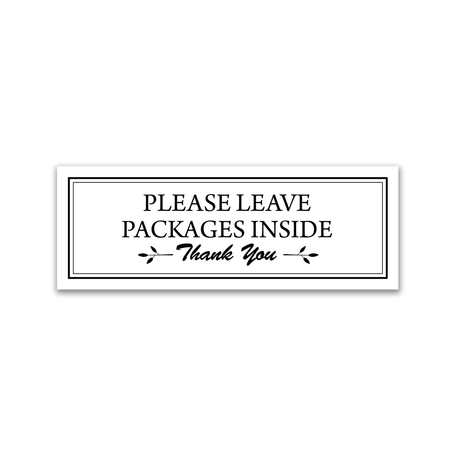 Decorations for Screen Windows & Doors (Set of 2) - (Small) Leave Packages Inside White