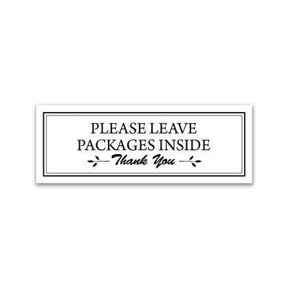 Decorations for Screen Windows & Doors (Set of 2) - (Small) Leave Packages Inside White