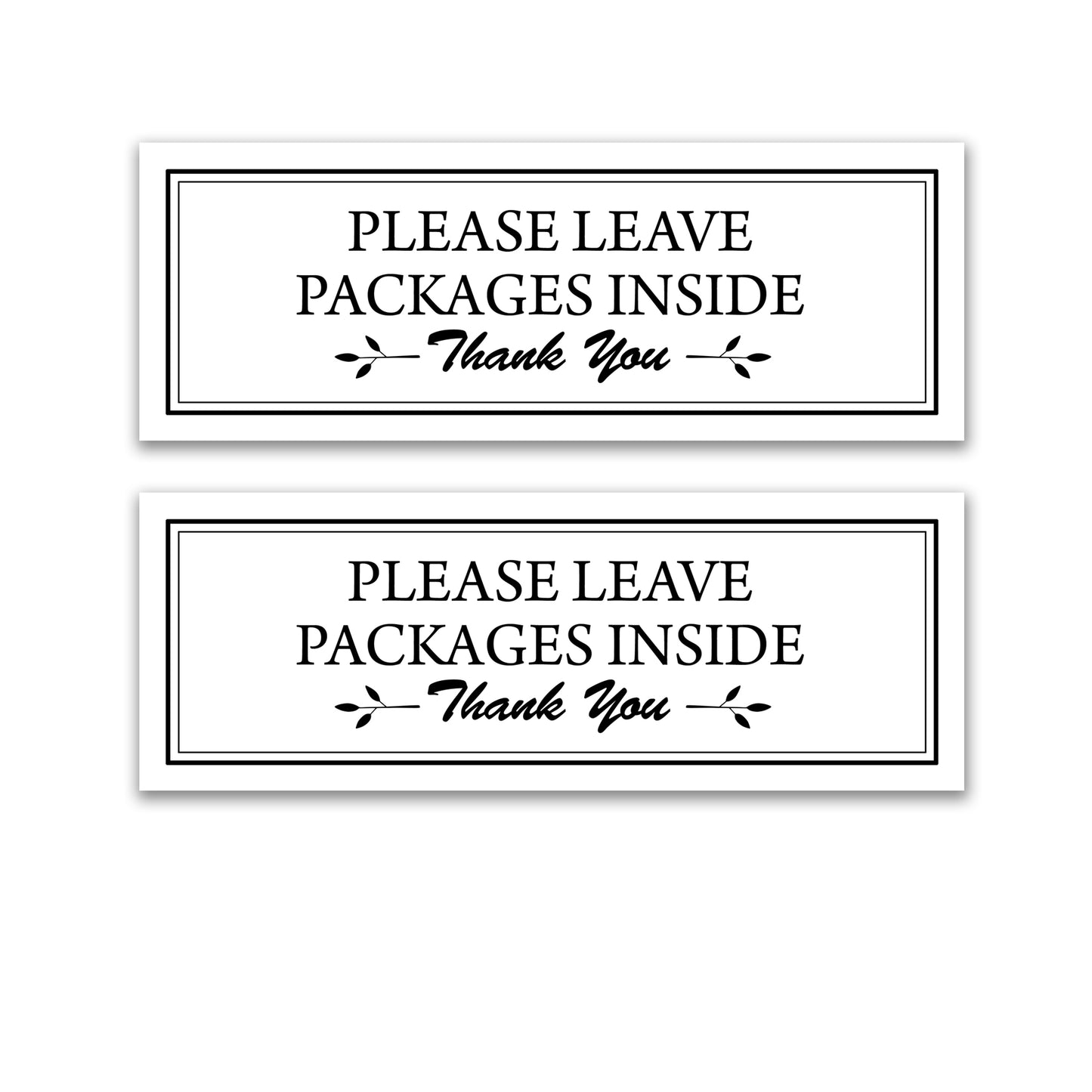 Decorations for Screen Windows & Doors (Set of 2) - (Small) Leave Packages Inside White