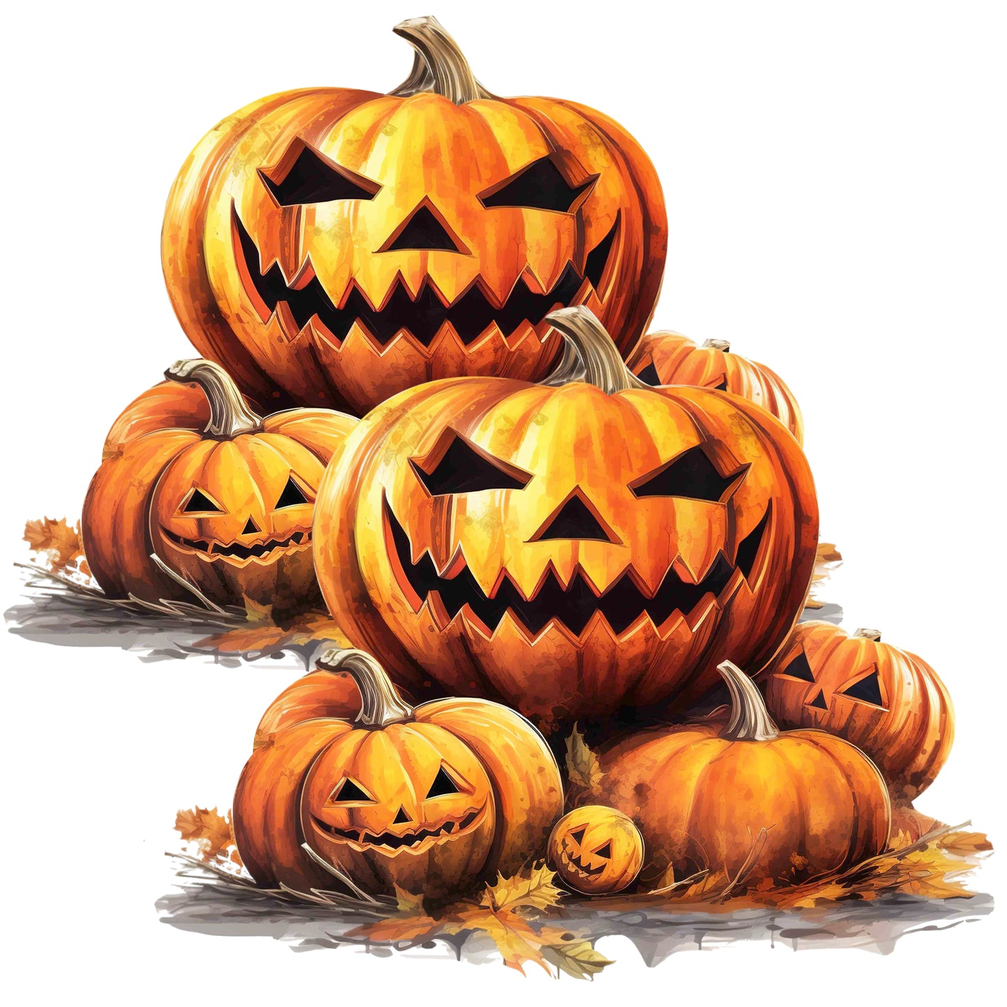 Decorations for Screen Windows & Doors (Set of 2) - Jack-o-Lantern