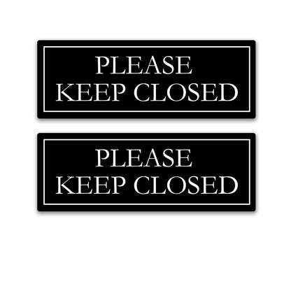 Decorations for Screen Windows & Doors (Set of 2) - (Small) Please Keep Closed