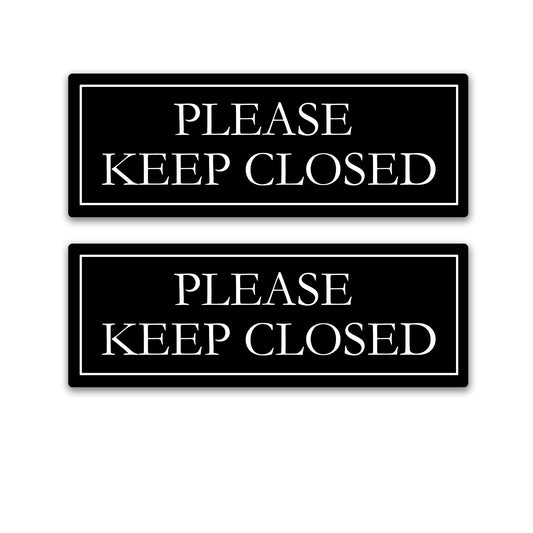 Decorations for Screen Windows & Doors (Set of 2) - (Small) Please Keep Closed