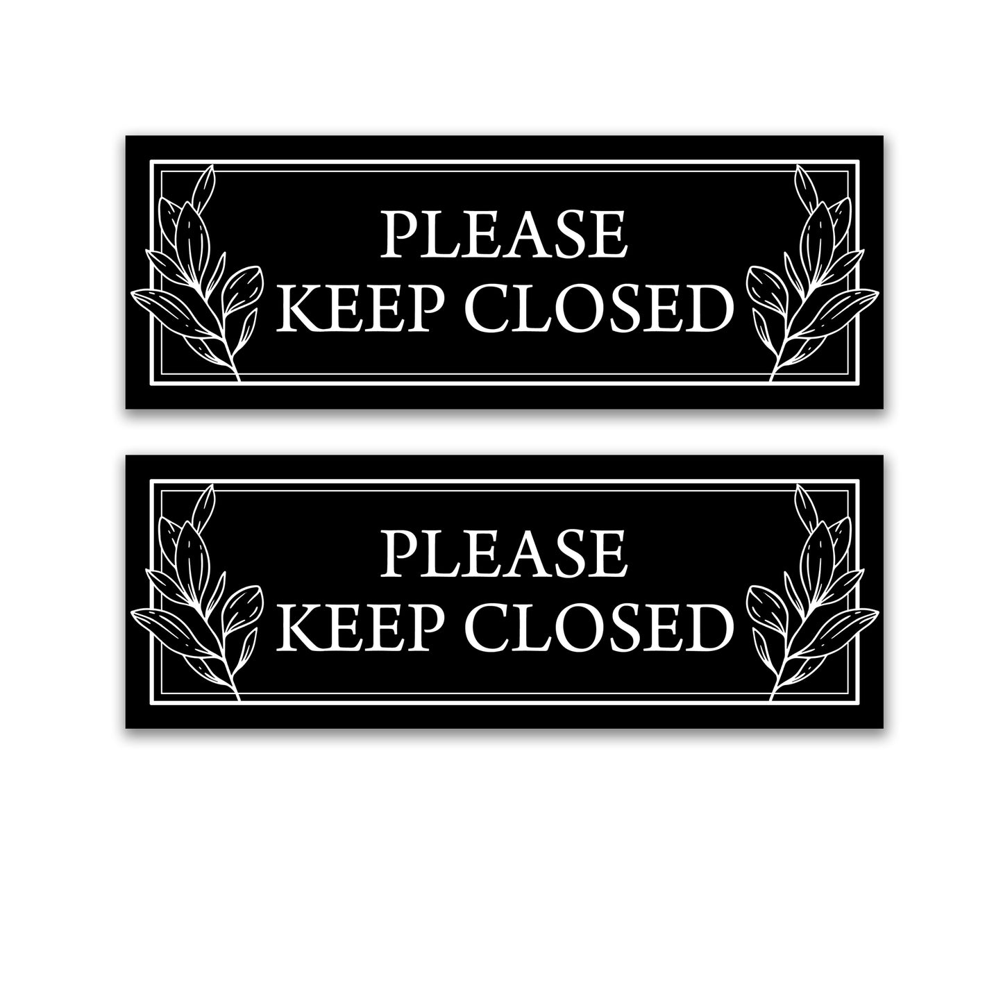 Decorations for Screen Windows & Doors (Set of 2) - (Small) Keep Closed Leaves