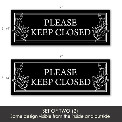 Decorations for Screen Windows & Doors (Set of 2) - (Small) Keep Closed Leaves