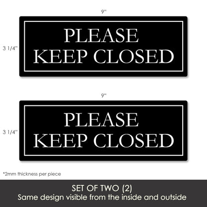 Decorations for Screen Windows & Doors (Set of 2) - (Small) Please Keep Closed