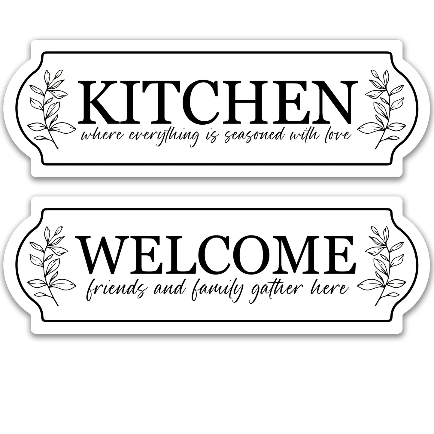 Decorations for Screen Windows & Doors (Set of 2) - Kitchen Leaves + Welcome Leaves