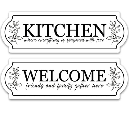 Decorations for Screen Windows & Doors (Set of 2) - Kitchen Leaves + Welcome Leaves