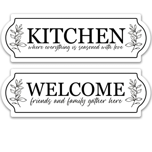 Decorations for Screen Windows & Doors (Set of 2) - Kitchen Leaves + Welcome Leaves