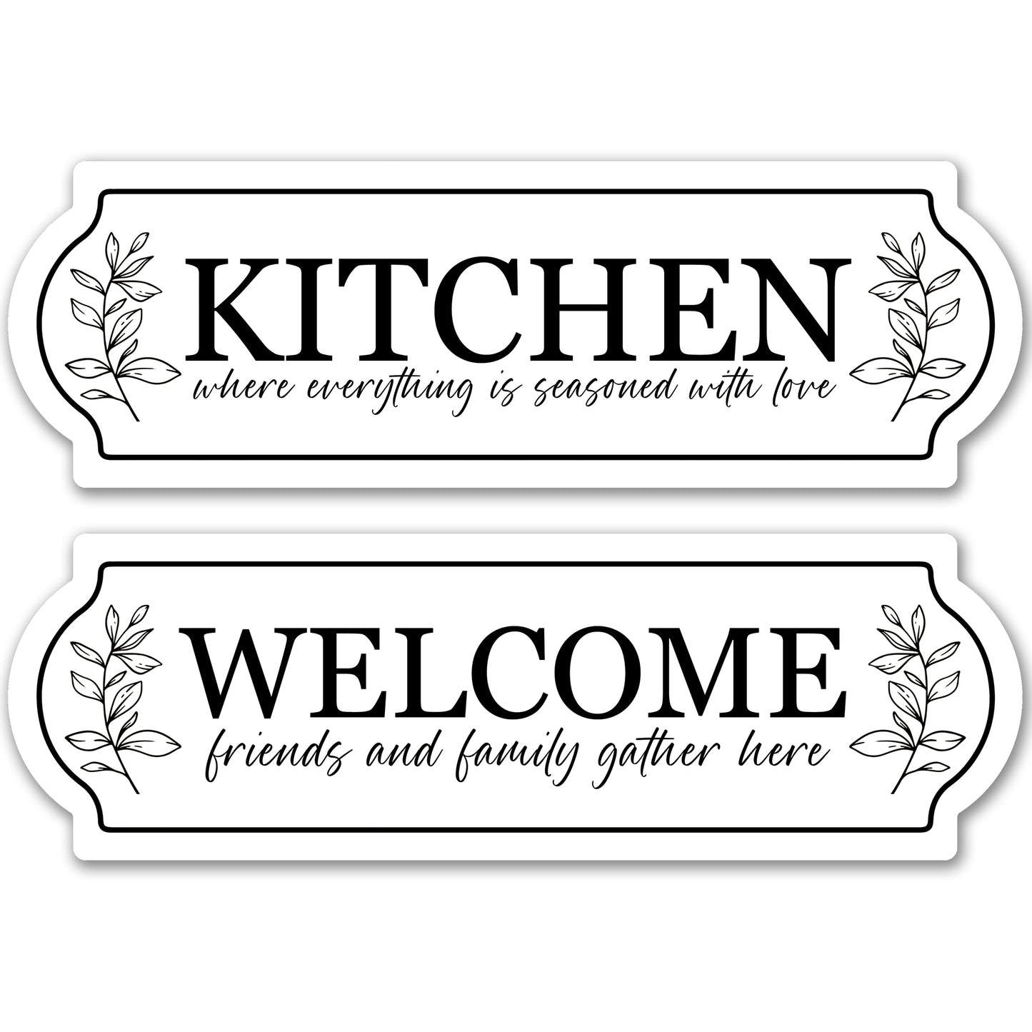 Decorations for Screen Windows & Doors (Set of 2) - Kitchen Leaves + Welcome Leaves