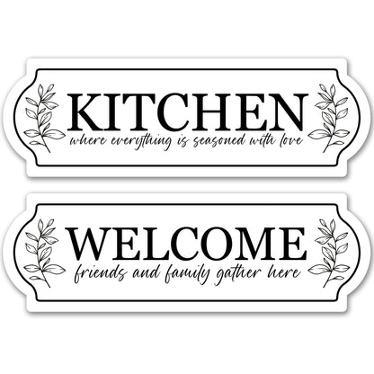 Decorations for Screen Windows & Doors (Set of 2) - Kitchen Leaves + Welcome Leaves