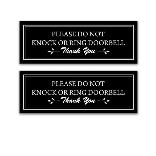 Decorations for Screen Windows & Doors (Set of 2) - (Small) Do Not Knock