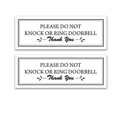 Decorations for Screen Windows & Doors (Set of 2) - (Small) Do Not Knock White