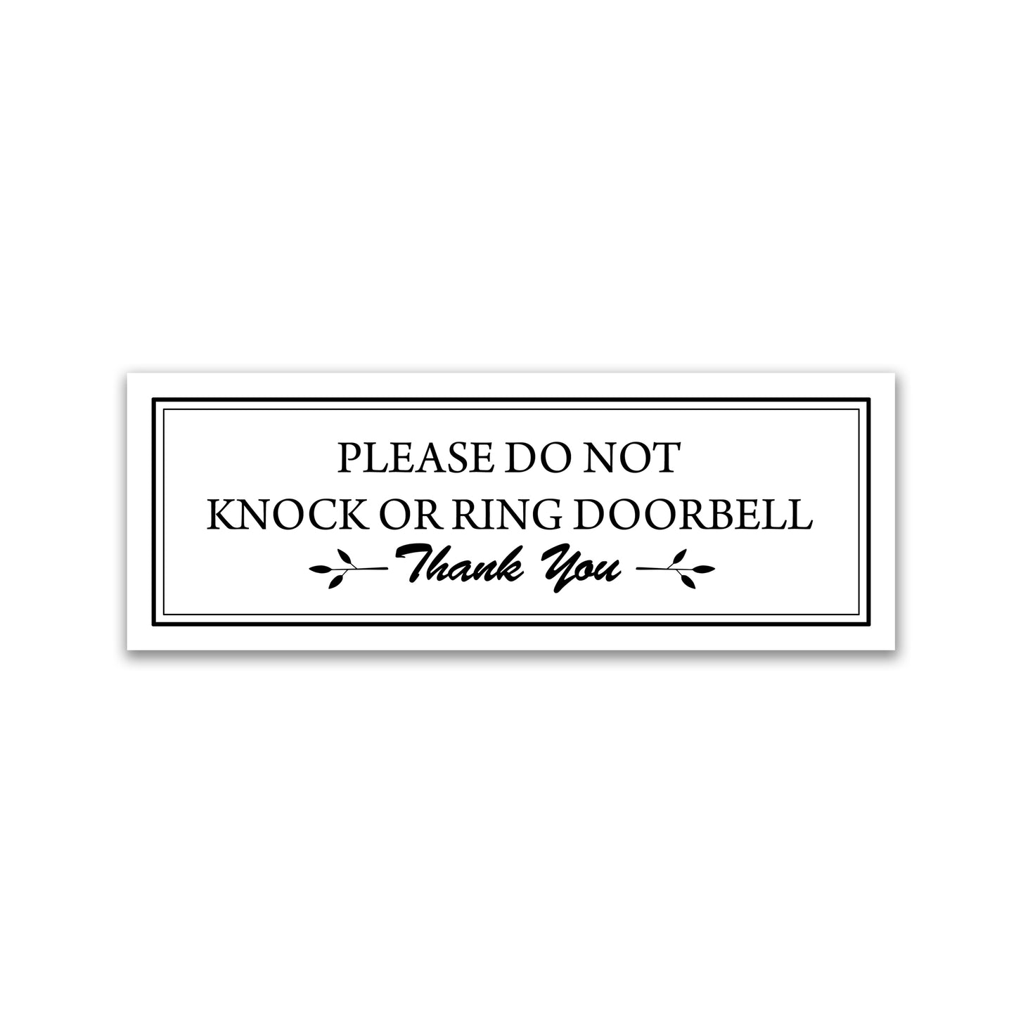 Decorations for Screen Windows & Doors (Set of 2) - (Small) Do Not Knock White