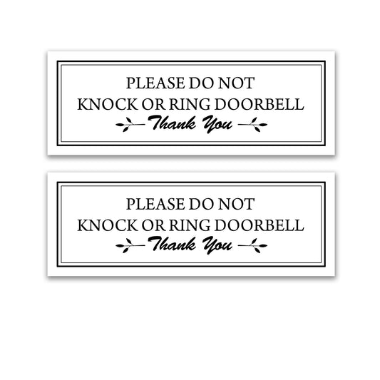 Decorations for Screen Windows & Doors (Set of 2) - (Small) Do Not Knock White