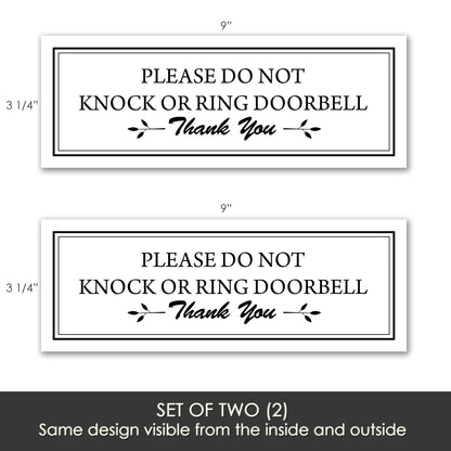 Decorations for Screen Windows & Doors (Set of 2) - (Small) Do Not Knock White