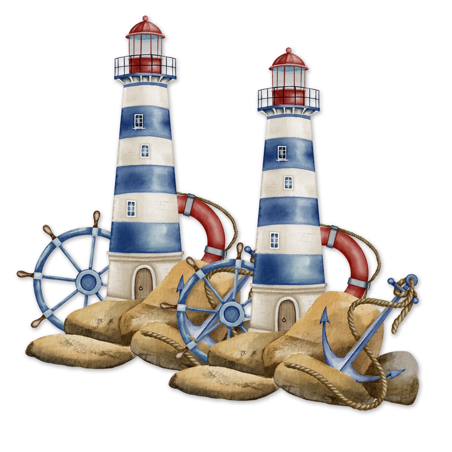 Decorations for Screen Windows & Doors (Set of 2) - (Small) Lighthouse