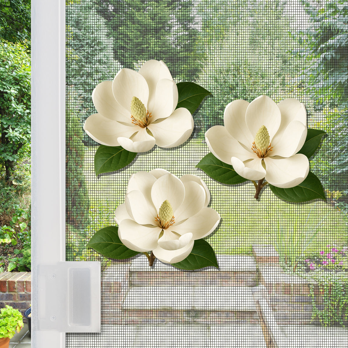 Flexible Screen Door Magnets (Not for Retractable/Glass) - Magnolias Variety
