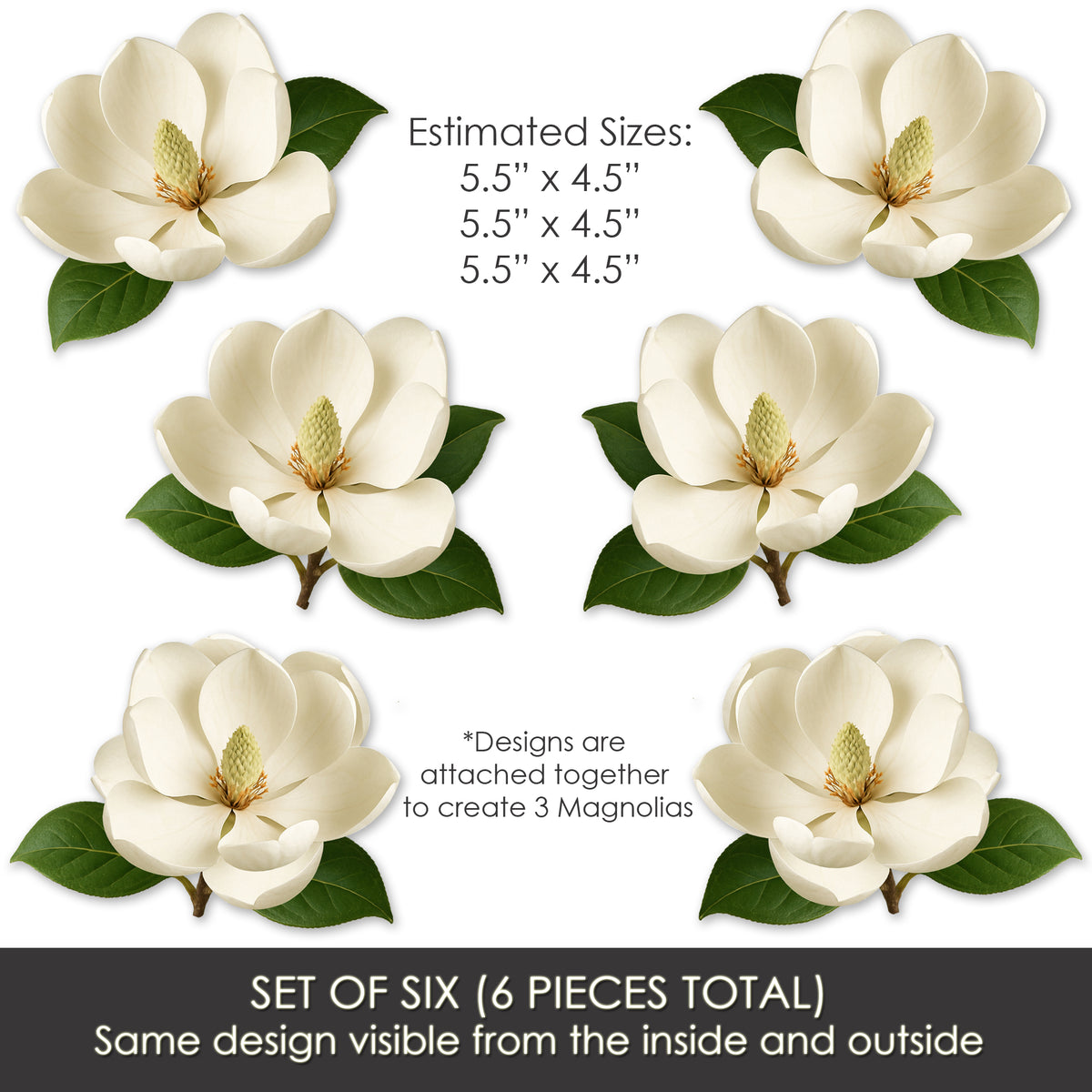 Flexible Screen Door Magnets (Not for Retractable/Glass) - Magnolias Variety