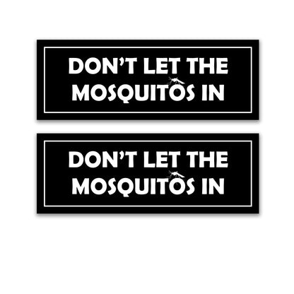 Decorations for Screen Windows & Doors (Set of 2) - (Small) Mosquitos