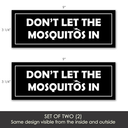 Decorations for Screen Windows & Doors (Set of 2) - (Small) Mosquitos