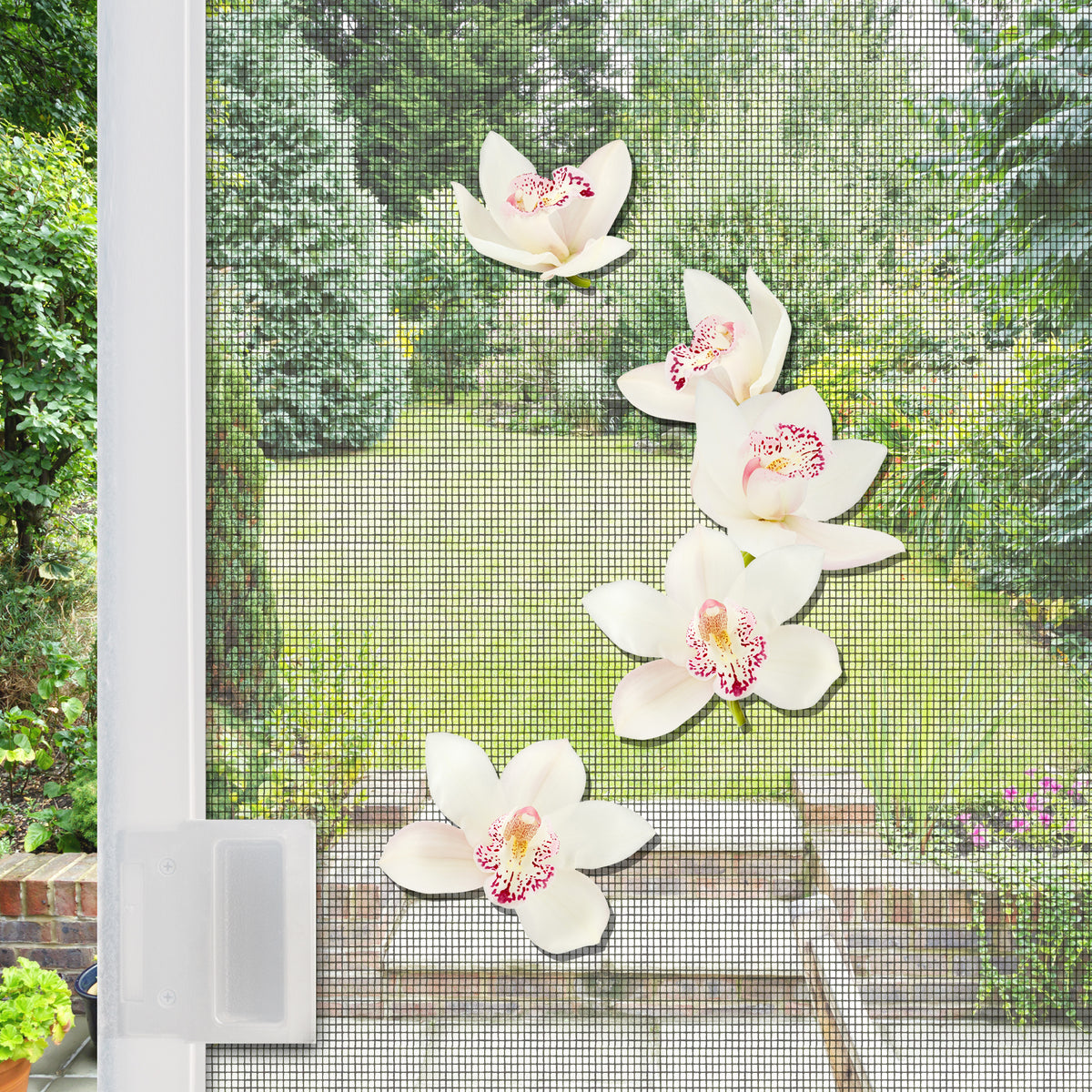 Flexible Screen Door Magnets (Not for Retractable/Glass) - Orchids Variety