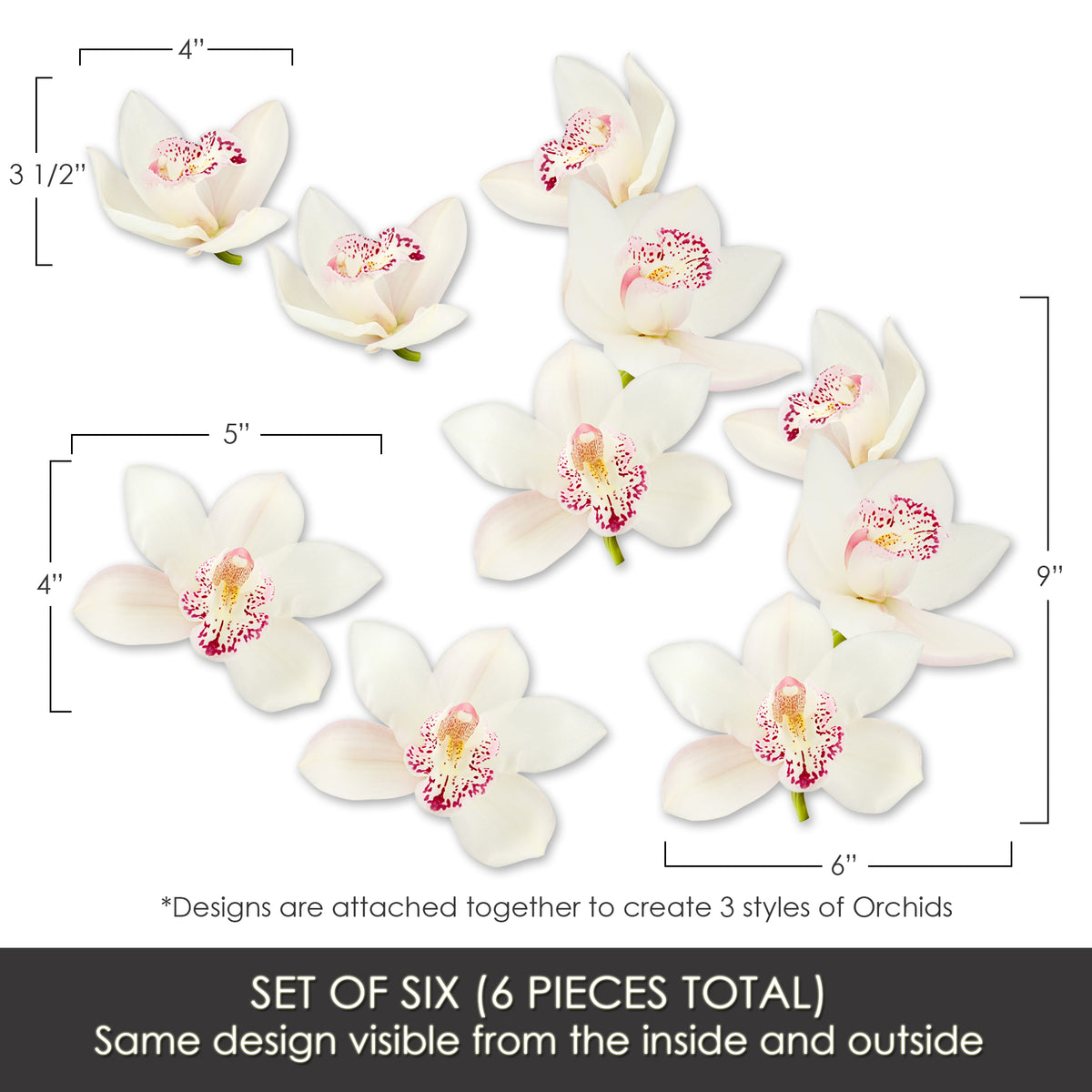 Flexible Screen Door Magnets (Not for Retractable/Glass) - Orchids Variety
